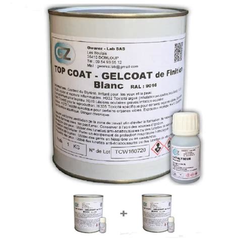 Gelcoat Blanc De Finition 2 Kg Gel Coat Bateau Lisse Et Brillant