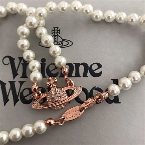 Vivienne Westwood Pearl Necklace Rosegold