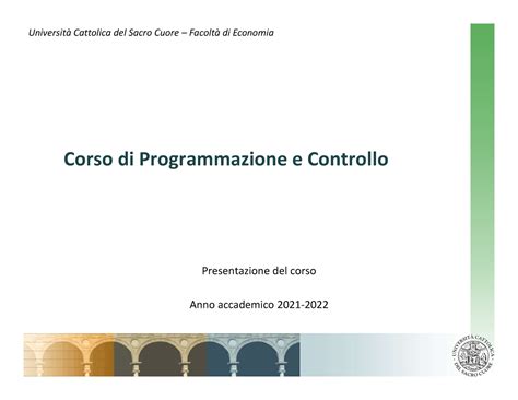 Presentazione Corso PC 2021 2022 Corso Di Programmazione E