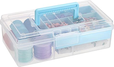 Amazon Btsky Clear Plastic Storage Box With Removable Tray