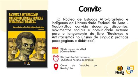 Lançamento do livro Racismo e Antirracismos no Ensino de Línguas