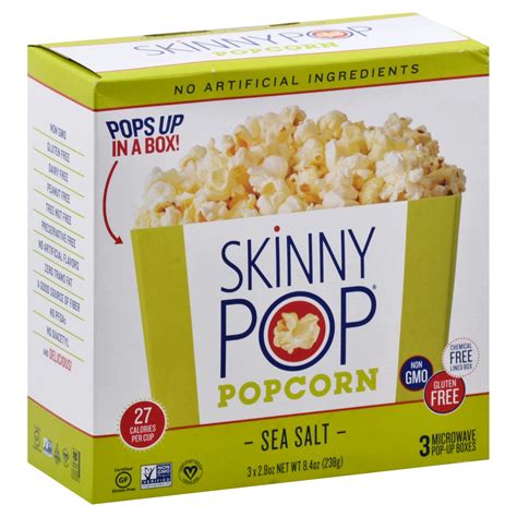 Skinnypop Sea Salt Microwave Popcorn Pop Up Boxes Shop Popcorn At H E B