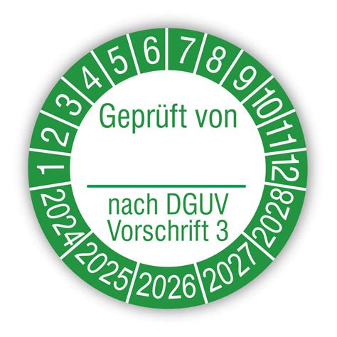 Pr Fplaketten Gepr Ft Von Dguv Vorschrift Sti