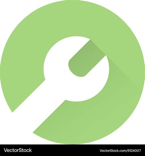 Spanner Flat Icon Royalty Free Vector Image Vectorstock