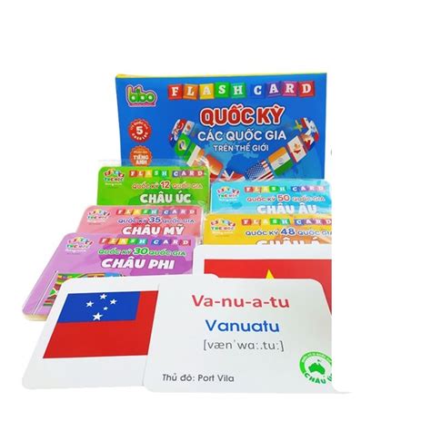 Bộ thẻ học thông minh Flash Card Quốc Kỳ 175 quốc gia Chiaki vn