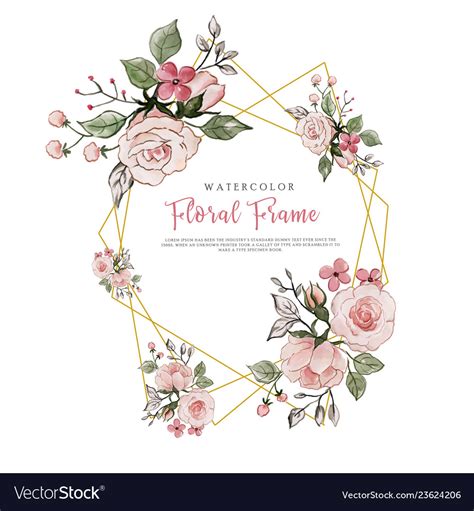 Watercolor Flower Frame Vector Free | Best Flower Site