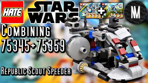 I Combined 501st 332nd Battle Packs Scout Speeder 75345 75359 LEGO