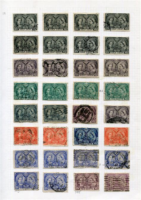 A collection of Canada stamps, used, including 1897 Jubilee quantities low values used with ten &#18