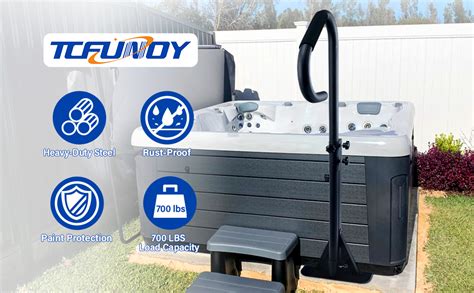 Amazon TCFUNDY Hot Tub Handrail Adjustable Slide Spa Hot Tub Hand Rail Under Base Spa