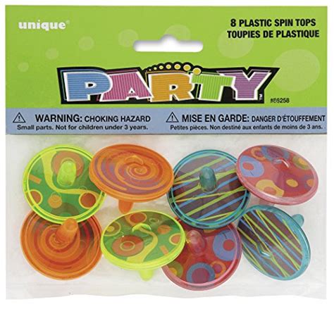 Plastic Spinning Tops 8ct Epic Kids Toys