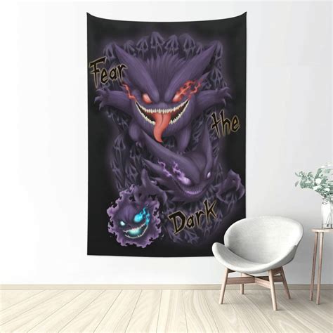 Gengar Tapestry Wall Hanging College Dorm Backdrop Aesthetic Wall Art Home Decor For Bedroom