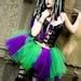 Purple Green Adult Tutu Skirt Poofy Three Layer Petticoat Size Xs Plus