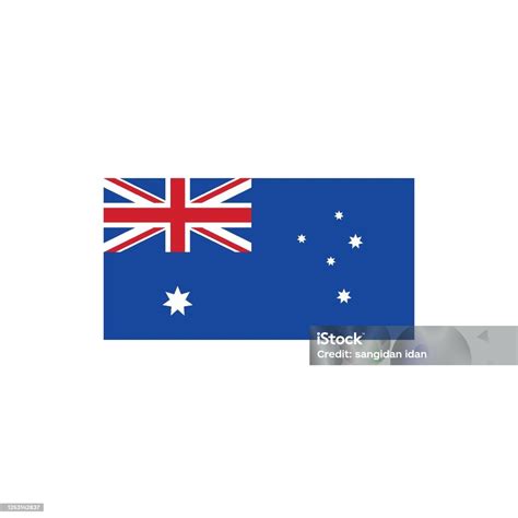 Desain Ilustrasi Ikon Vektor Bendera Australia Ilustrasi Stok - Unduh ...