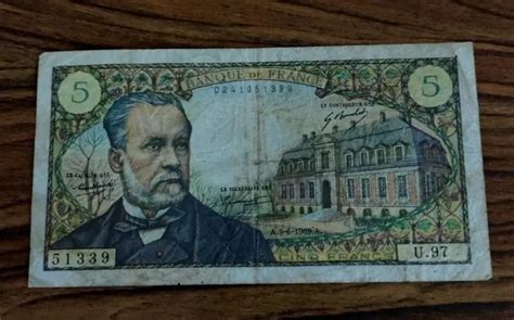 BILLET 5 FRS Pasteur 1969 A 1 EUR 1 00 PicClick FR