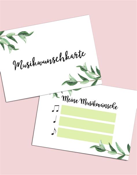 Musikwunschkarten Gastgeschenk Hochzeit Nastami De