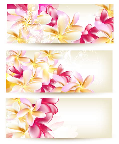 Beautiful flower banner 2 vector free download