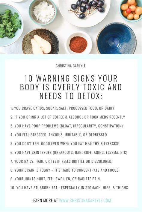 Top 10 Symptoms Of Toxins Signs Its Time To Do A Detox Christina