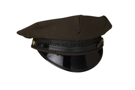 8 Point Police Cap Brown Bernard Cap Genuine Military Headwear