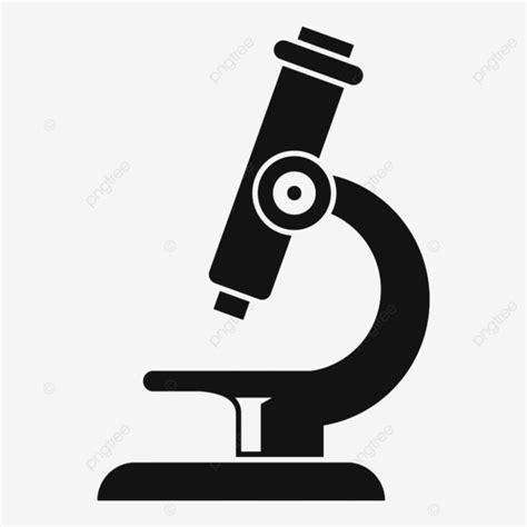 Microscope Silhouette Transparent Background Microscope Icon Simple