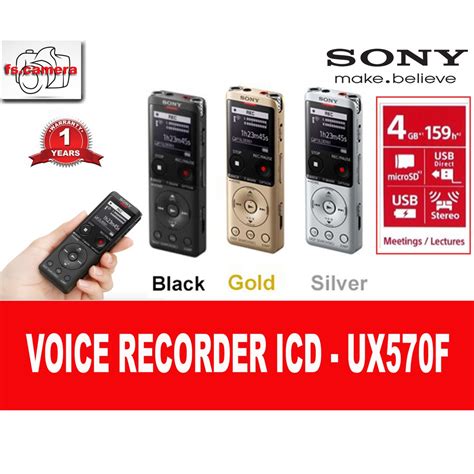 Sony Original Malaysia Icd Ux F Digital Voice Recorder Ux Series With