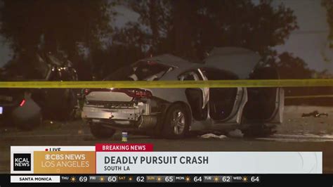 South L A Crash Police Chase Ends With Driver Killed Passengers