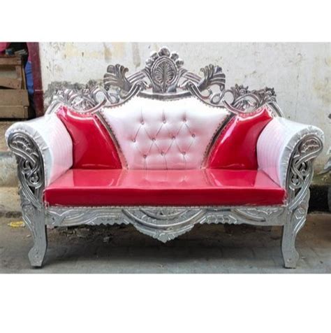 Red And White Wooden Designer Wedding Stage Metal Sofa At Rs 12000