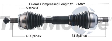 Volvo Cv Axle Shaft Front Driver Side Aftermarket Vo Surtrack