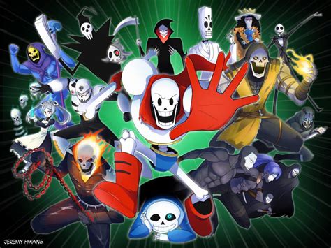 Fictional Skeleton Characters Featuring Sans And Papyrus Art By