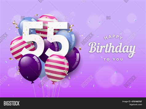 Happy 55th Birthday Image And Photo Free Trial Bigstock