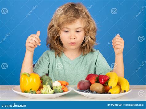 Fruits and Vegetables for Children. Healthy Kids Food. Stock Image ...