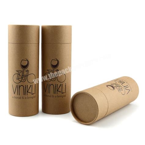 Rolled Edge Paper Tube Packaging Wholesale Brown Kraft Cardboard Tube