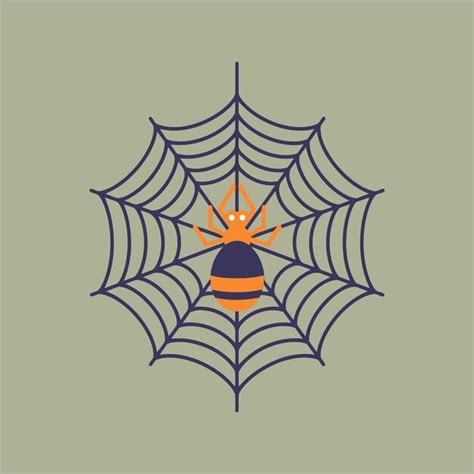 Vector Plano Da Teia De Aranha Do Dia Das Bruxas 2 Vetor Premium