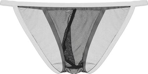 MSemis Men S Mesh Sheer Bulge Pouch Briefs Thongs Panties See Through T