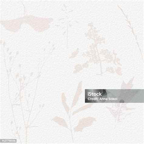 Delicate Watercolor Botanical Digital Paper Floral Background In Soft Basic Nude Beige Tones