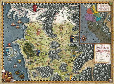 Home Décor Home And Living Witcher Map Northern Kingdoms Engraved Epoxy