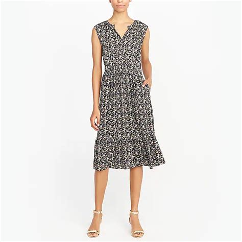 J Crew Factory J Crew Mercantile Cap Sleeve Midi Dress