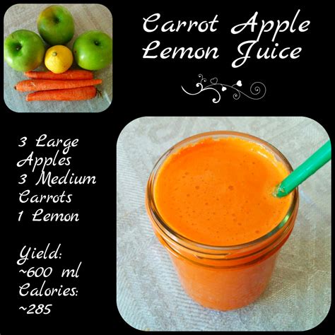 Carrot Apple Lemon Juice Easily Raw