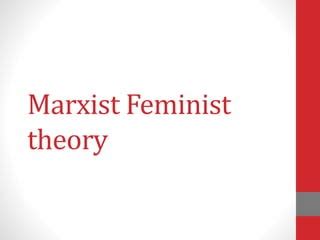 Marxist feminist theory | PPT