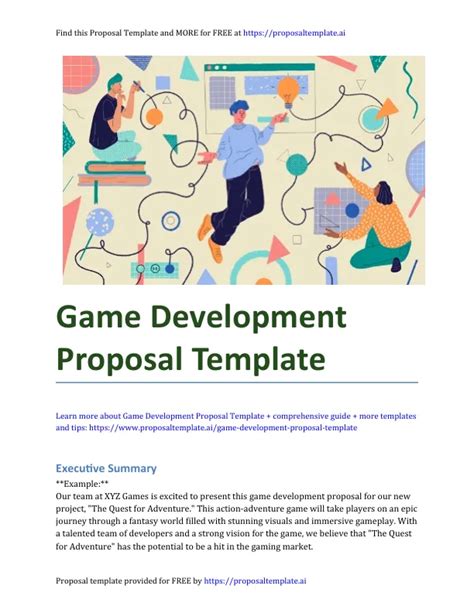 Game Development Proposal Template A Comprehensive Guide Free