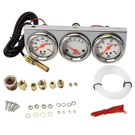 Buy Triple Gauge Kit Oil Volt Water Gauge 3 In 1 Car Meter Auto Gauge