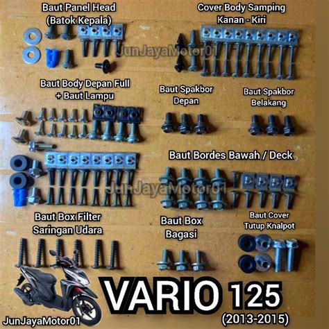 Jual Baut Lengkap Full Set Body Vario Old Baut Lengkap Full Set