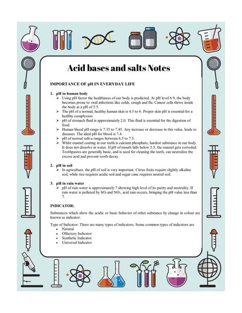 Solution Class Th Science Acid Bases Salts Notes Studypool