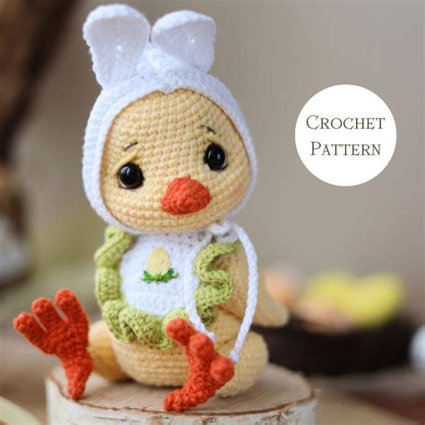 Easter Chicken Crochet Pattern Amigurumi Chicken Crochet Etsy Uk