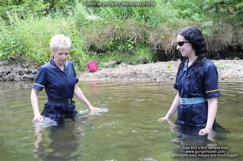 Wet Nurses Of 2018 Susie And Honeysuckle River Bathing In Uniform By The Viaduct