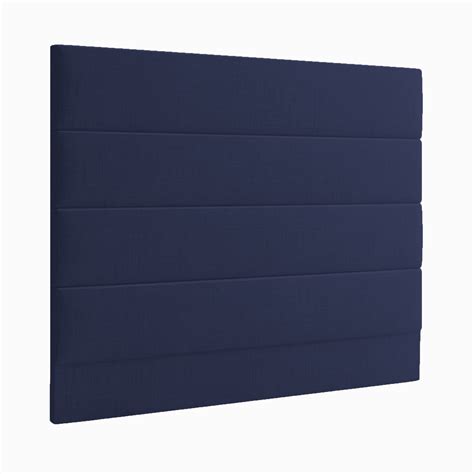 Panel Tufted Wall Mounted Headboard King Performance Velvet Ink Blue