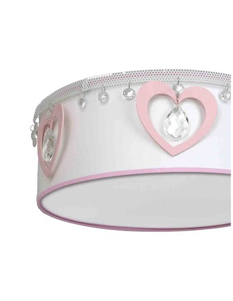 Lampa sufitowa dla dziewczynki heart różowa MLP8279 Milagro