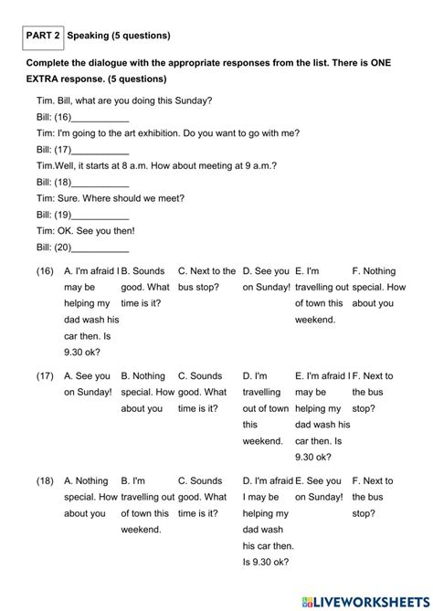 Practice Test 1 Worksheet