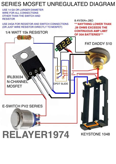 Basic Mosfet Wiring Vape Diy Box Mod Vape Diy Vape Mods Box