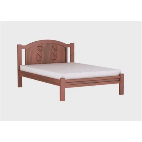 Cama Casal Flex Grécia Mogno para Colchão 128 cm ou 138 cm Madeira