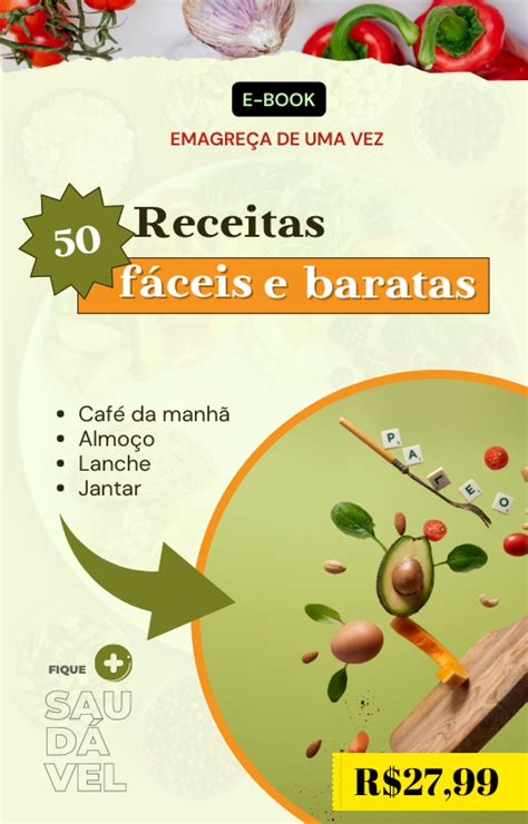 Emagreça de Vez 50 receitas fáceis e baratas Felipe Estrela Dantas